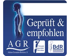 AGR-Siegel: Geprüft und empfohlen von Aktion Gesunder Rücken e.V.